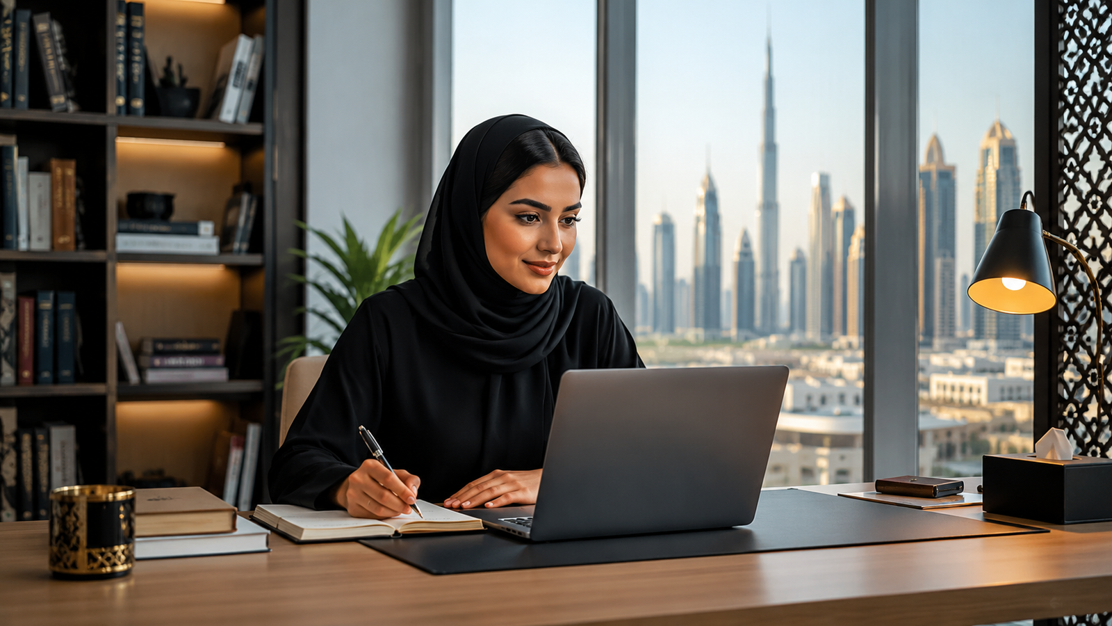 Professional online learning with laptop